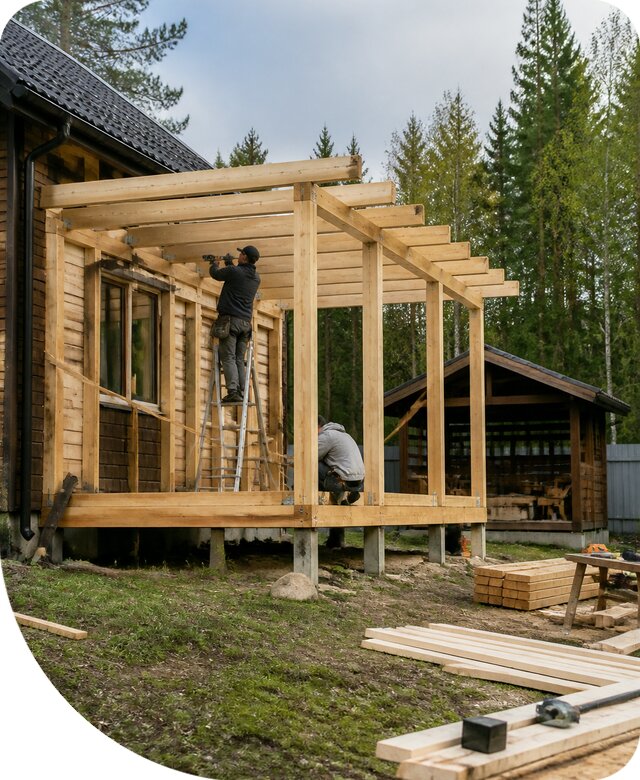 Строительство пристроек и построек на участке в Ульяновске
